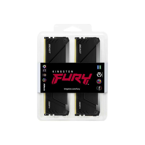 Kingston Technology FURY Beast RGB geheugenmodule 64 GB 4 x 16 GB DDR4 3200 MHz (KF432C16BB2AK4/64)