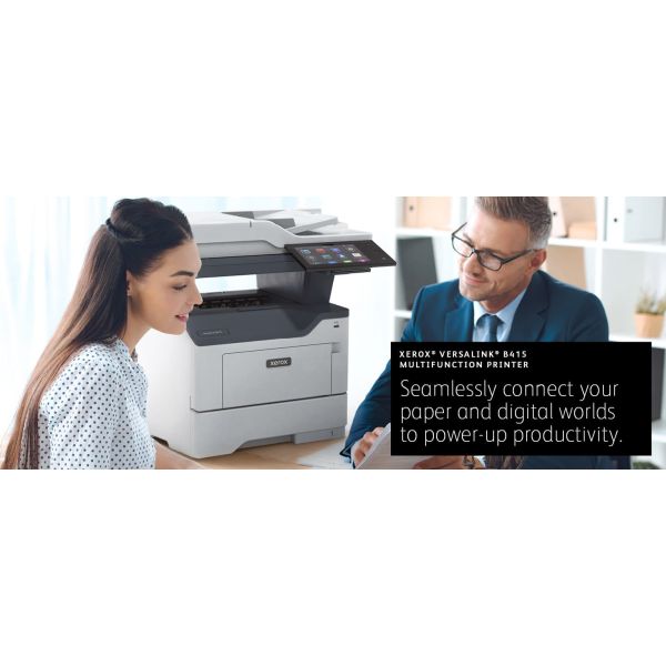 Xerox VersaLink B415 A4 47 ppm dubbelzijdig kopiëren en printen, scannen en faxen, geschikt voor PS3 PCL5e/6 2 laden voor totaal 650 vel (B415V_DN)
