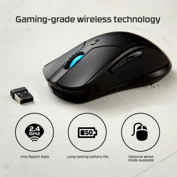 HyperX Pulsefire Dart - draadloze gamingmuis (zwart) (4P5Q4AA)