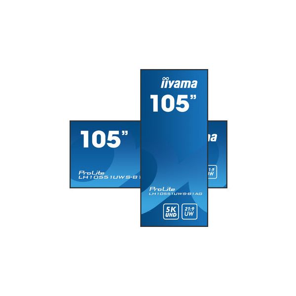 iiyama LH10551UWS-B1AG beeldkrant Digitale signage flatscreen 2,66 m (104.7") LED 500 cd/m² UltraWide Full HD Zwart 24/7 (LH10551UWS-B1AG)