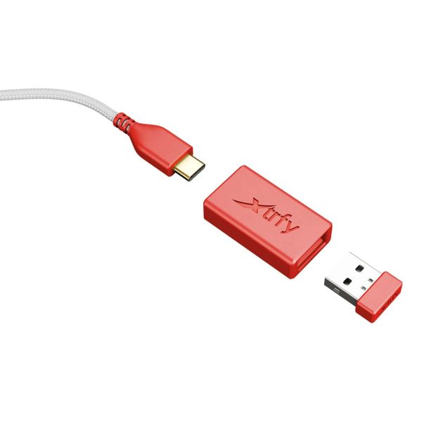 CHERRY XTRFY M8 Wireless muis Gamen Rechtshandig RF Wireless + USB Type-C Optisch 26000 DPI (M8W-RETRO)