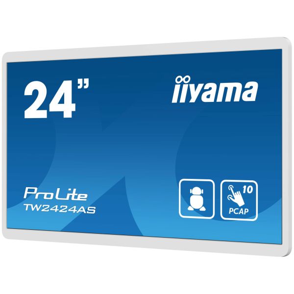 iiyama TW2424AS-W1 beeldkrant Digitale signage flatscreen 60,5 cm (23.8") Wifi 250 cd/m² 4K Ultra HD Zwart Touchscreen Type processor Android 24/7 (TW2424AS-W1)