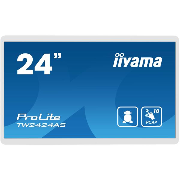 iiyama TW2424AS-W1 beeldkrant Digitale signage flatscreen 60,5 cm (23.8") Wifi 250 cd/m² 4K Ultra HD Zwart Touchscreen Type processor Android 24/7 (TW2424AS-W1)