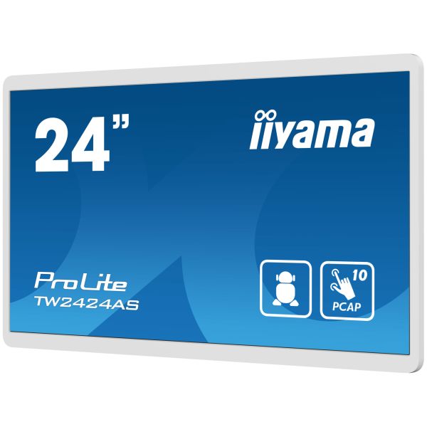 iiyama TW2424AS-W1 beeldkrant Digitale signage flatscreen 60,5 cm (23.8") Wifi 250 cd/m² 4K Ultra HD Zwart Touchscreen Type processor Android 24/7 (TW2424AS-W1)