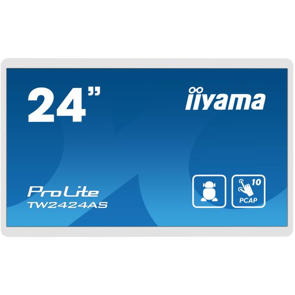 iiyama TW2424AS-W1 beeldkrant Digitale signage flatscreen 60,5 cm (23.8") Wifi 250 cd/m² 4K Ultra HD Zwart Touchscreen Type processor Android 24/7 (TW2424AS-W1)