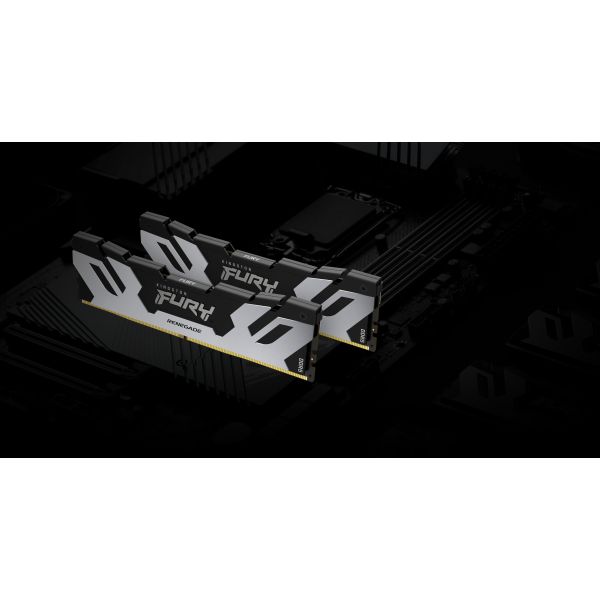 Kingston Technology FURY 96GB 6000MT/s DDR5 CL32 DIMM (set van 2) Renegade Silver XMP (KF560C32RSK2-96) 4/8 Kingston Technology FURY 96GB 6000MT/s DDR5 CL32 DIMM (set van 2) Renegade Silver XMP
