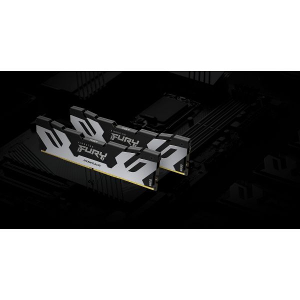 Kingston Technology FURY 24GB 7200MT/s DDR5 CL38 DIMM Renegade Silver XMP (KF572C38RS-24)