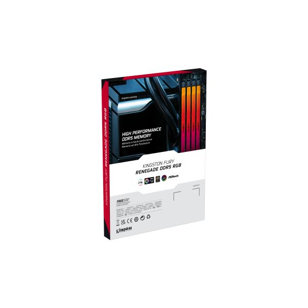 Kingston Technology FURY 24GB 7200MT/s DDR5 CL38 DIMM Renegade RGB XMP (KF572C38RSA-24) Kingston Technology FURY 24GB 7200MT/s DDR5 CL38 DIMM Renegade RGB XMP (KF572C38RSA-24)