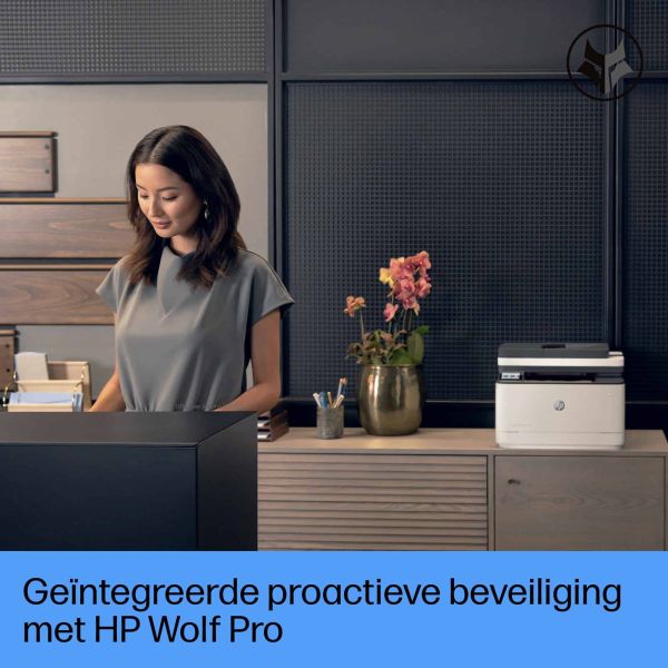 HP LaserJet Pro MFP 3102fdn printer, Zwart-wit, Printer voor Kleine en middelgrote ondernemingen, Printen, kopiëren, scannen, faxen, Automatische documentinvoer; Dubbelzijdig printen; USB flash drive-poort aan de voorzijde; Touchscreen (3G629F)