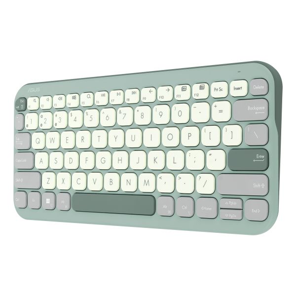 ASUS KW100 KEYBOARD/GN/UI/80 toetsenbord Thuis Bluetooth Groen, Latte (90XB0880-BKB050)