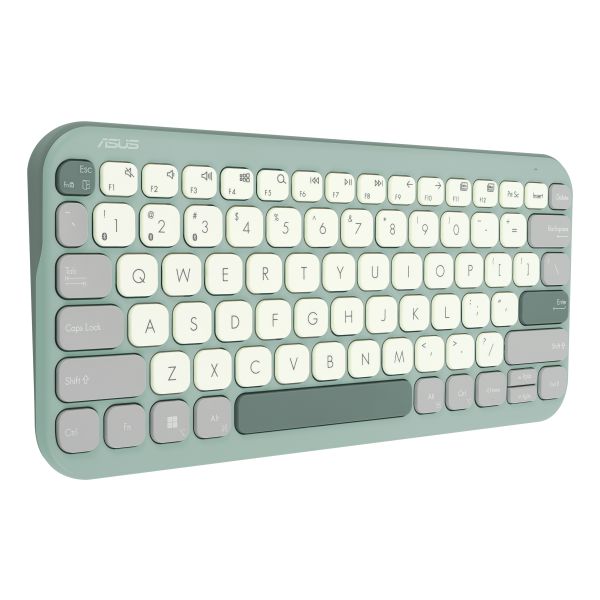ASUS KW100 KEYBOARD/GN/UI/80 toetsenbord Thuis Bluetooth Groen, Latte (90XB0880-BKB050)