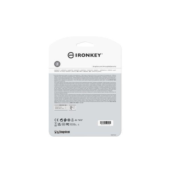 Kingston Technology IronKey 512GB Vault Privacy 50 AES-256 versleuteling, FIPS 197 (IKVP50/512GB)