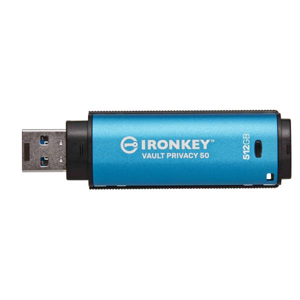 Kingston Technology IronKey 512GB Vault Privacy 50 AES-256 versleuteling, FIPS 197 (IKVP50/512GB)