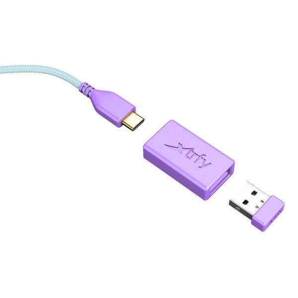 CHERRY XTRFY M8 Wireless muis Gamen Rechtshandig RF Wireless + USB Type-C Optisch 26000 DPI (M8W-FROSTY-MINT)