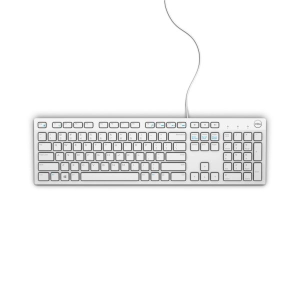 DELL bekabeld toetsenbord - KB216 - VS internationaal (QWERTY) - wit (580-ADGM)