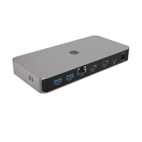 ICY BOX IB-DK2880-C41 Bedraad USB4 Antraciet, Zwart (IB-DK2880-C41)