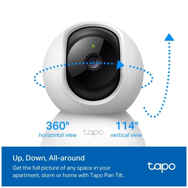 TP-Link Tapo C200P2 Bolvormig IP-beveiligingscamera Binnen 1920 x 1080 Pixels Bureau (TAPO C200P2)