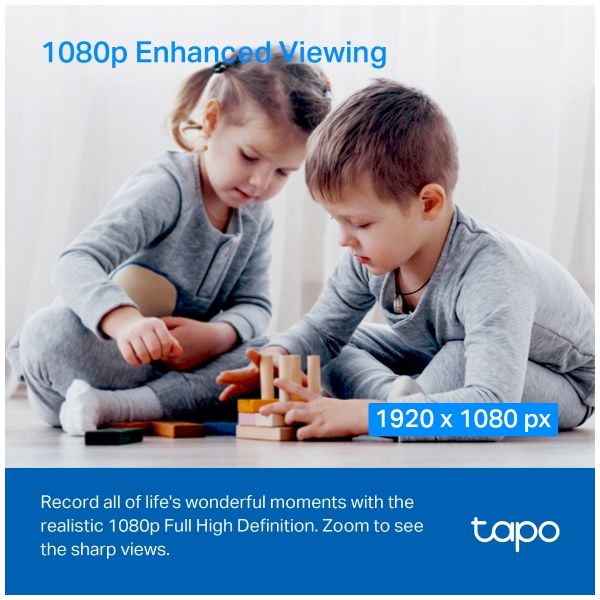TP-Link Tapo C200P2 Bolvormig IP-beveiligingscamera Binnen 1920 x 1080 Pixels Bureau (TAPO C200P2)