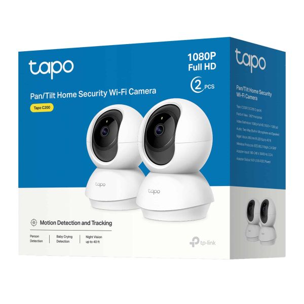 TP-Link Tapo C200P2 Bolvormig IP-beveiligingscamera Binnen 1920 x 1080 Pixels Bureau (TAPO C200P2) TP-Link Tapo C200P2 Bolvormig IP-beveiligingscamera Binnen 1920 x 1080 Pixels Bureau (TAPO C200P2)