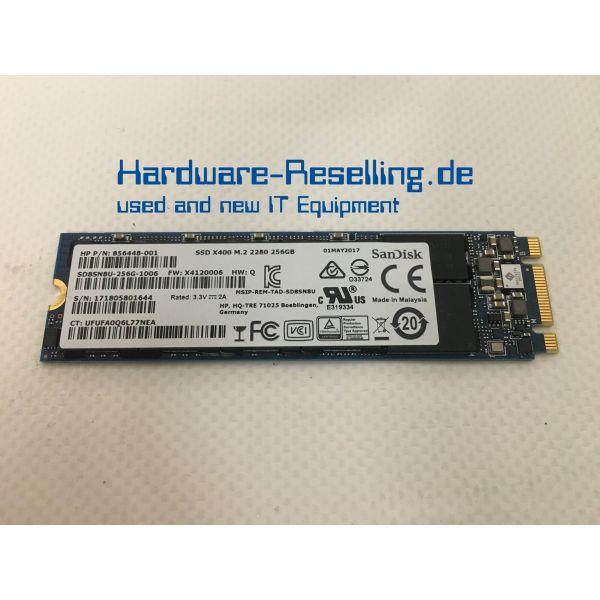HP SPS-SSD 256GB M2 SATA-3 (74696-1)