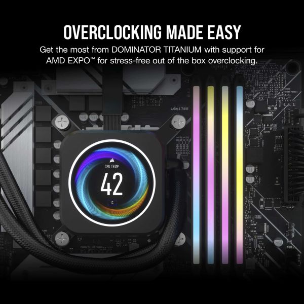Corsair Dominator Titanium CMP32GX5M2B6000Z30 geheugenmodule 32 GB 2 x 16 GB DDR5 6000 MHz (CMP32GX5M2B6000Z30)