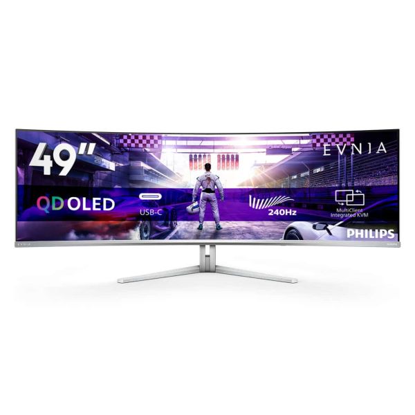 Philips Evnia 8000 49M2C8900/00 computer monitor 124,2 cm (48.9") 5120 x 1440 Pixels Dual QHD QD-OLED Wit (49M2C8900/00)