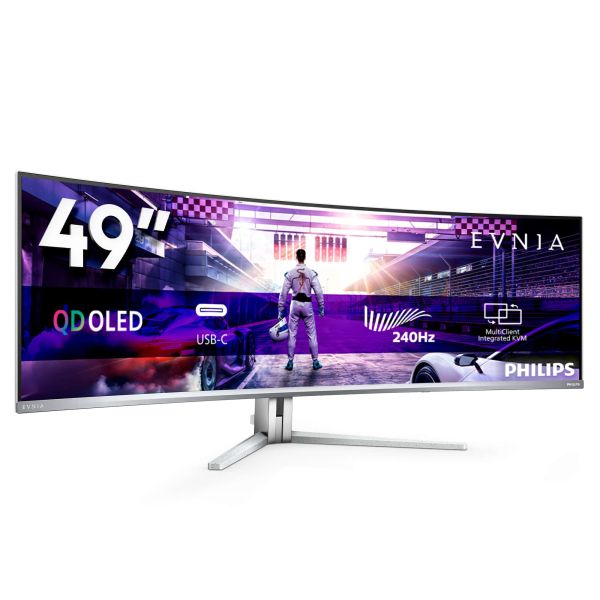 Philips Evnia 8000 49M2C8900/00 computer monitor 124,2 cm (48.9") 5120 x 1440 Pixels Dual QHD QD-OLED Wit (49M2C8900/00)