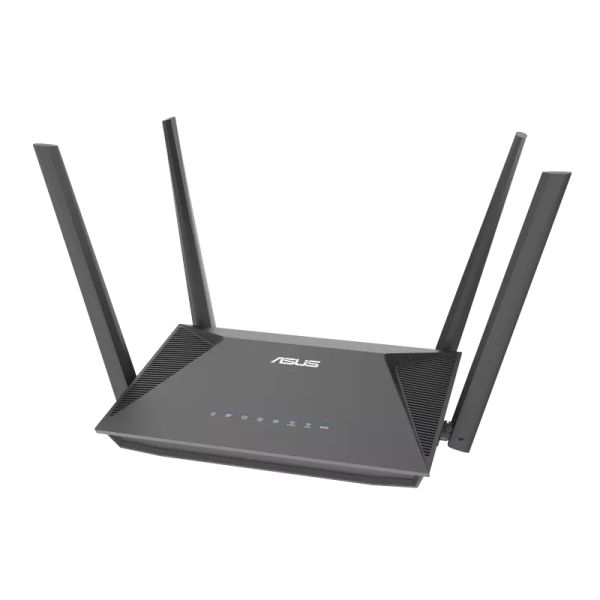 ASUS RT-AX52 AX1800 AiMesh draadloze router Gigabit Ethernet Dual-band (2.4 GHz / 5 GHz) Zwart (90IG08T0-MO3H00)