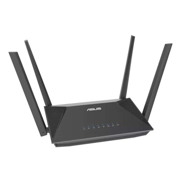 ASUS RT-AX52 AX1800 AiMesh draadloze router Gigabit Ethernet Dual-band (2.4 GHz / 5 GHz) Zwart (90IG08T0-MO3H00)