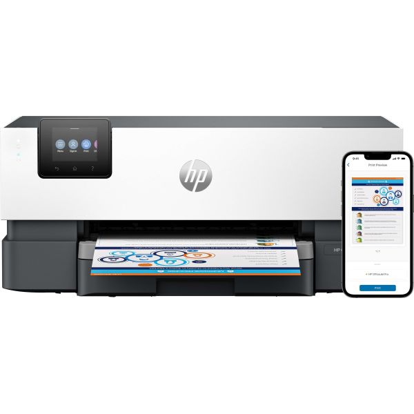 HP OfficeJet Pro 9110b printer, Kleur, Printer voor Thuis en thuiskantoor, Print, Draadloos; Dubbelzijdig printen; Printen vanaf telefoon of tablet; Touchscreen; USB-poort voorzijde (5A0S3B#629)