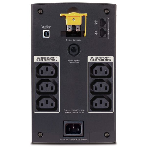 APC Back-UPS 950VA noodstroomvoeding 6x C13, USB (BXS1200MI-GR)