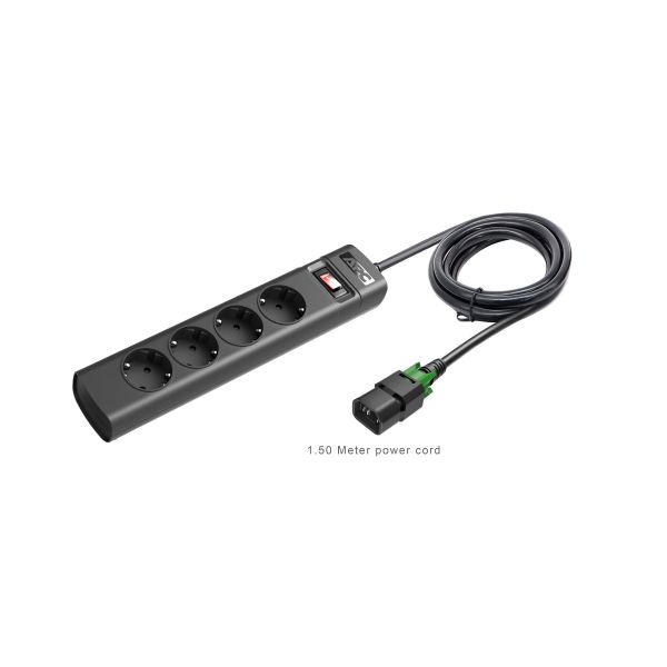 APC Stekkerdoos, vergrendelbare C14 stekker -> 4x stopcontact, 2300Watt (QARA20141-00) APC Stekkerdoos, vergrendelbare C14 stekker -> 4x stopcontact, 2300Watt (QARA20141-00)