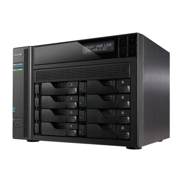 Asustor AS-7008T data-opslag-server NAS Ethernet LAN Zwart, Grijs i3-4330 (90IX00B1-BW3S10)
