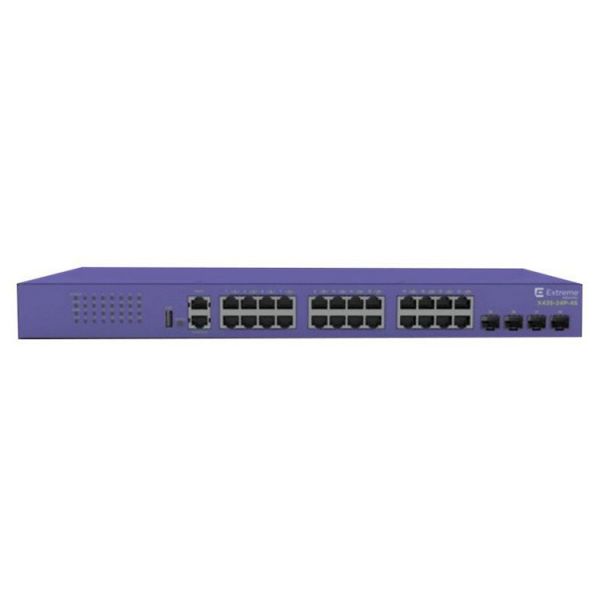 Extreme networks ExtremeSwitching X435 Managed Gigabit Ethernet (10/100/1000) Power over Ethernet (PoE) Violet (X435-24P-4S)