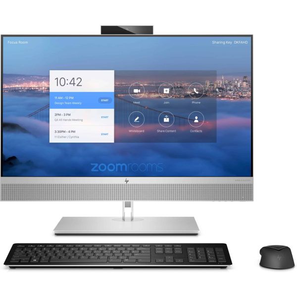 HP Collaboration G6 Intel® Core™ i5 68,6 cm (27") 2560 x 1440 Pixels Touchscreen 8 GB DDR4-SDRAM 128 GB SSD Alles-in-één-pc Windows 10 IoT Enterprise Wi-Fi 6 (802.11ax) Zilver (346B9AW#ABH)