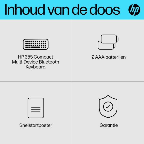 HP 355 compact Bluetooth-toetsenbord voor meerdere apparaten (692S9AA)