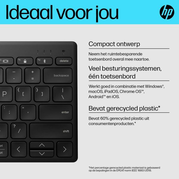 HP 355 compact Bluetooth-toetsenbord voor meerdere apparaten (692S9AA)