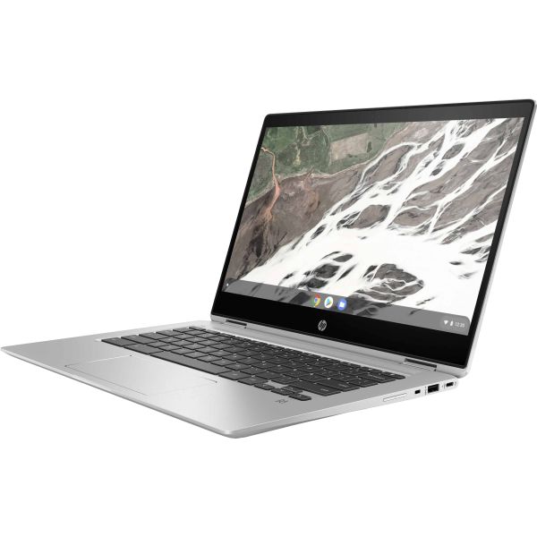 HP Chromebook x360 14 G1 35,6 cm (14") Touchscreen Full HD Intel® Pentium® Gold 4417U 8 GB DDR4-SDRAM 32 GB Flash Wi-Fi 5 (802.11ac) ChromeOS Zilver (6BP69EA#ABB)