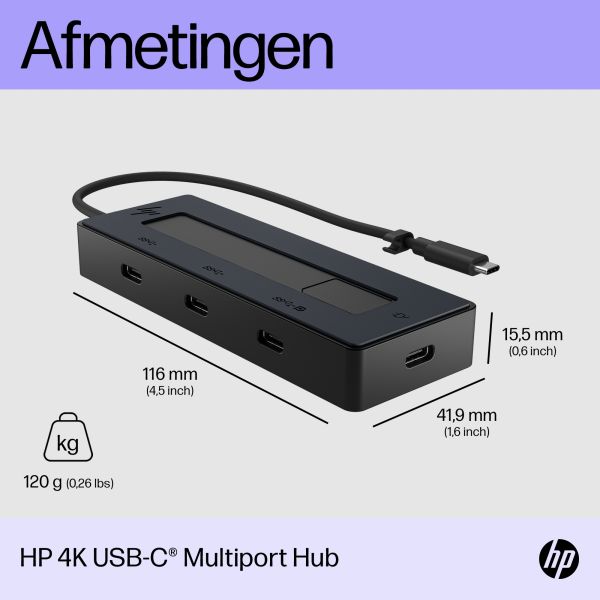 HP 4K USB-C Multiport Hub (6G843AA)