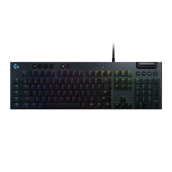 Logitech G G815 LIGHTSYNC RGB Mechanical Gaming Keyboard – GL Clicky toetsenbord USB Scandinavisch Koolstof (920-009092)
