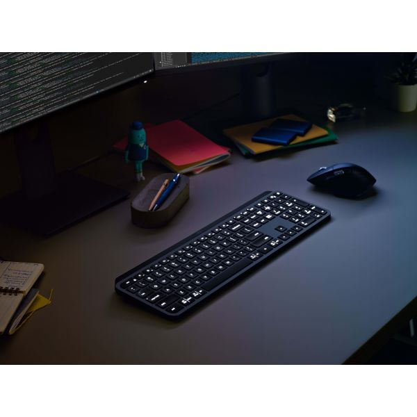 Logitech MX Keys for Business toetsenbord RF-draadloos + Bluetooth UK International Grafiet (920-010250)