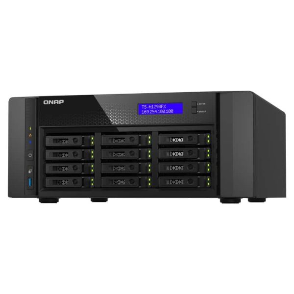 QNAP TS-h1290FX NAS Tower Ethernet LAN Zwart 7302P (TSH1290FX7302P128G)