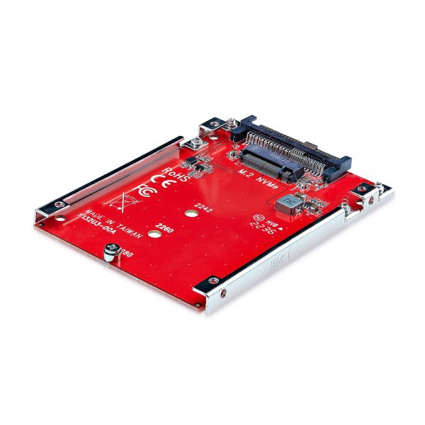 StarTech.com M.2 naar U.3 Adapter voor M.2 NVMe SSDs, PCIe M.2 Schijf naar 2.5inch U.3 (SFF-TA-1001) Host Adapter/Converter, TAA Compliant, 2.5" Drive Form Factor (1M25-U3-M2-ADAPTER)