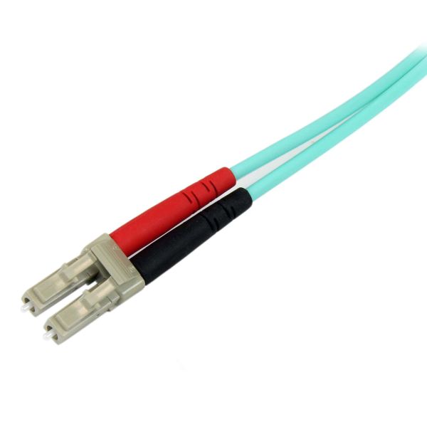 StarTech.com 1m LC/UPC naar SC/UPC OM3 Multimode Glasvezel Netwerkkabel, Full Duplex 50/125µm Zipcord Fiber, 100G Netwerken, LOMMF/VCSEL, <0.3dB Low Insertion Loss, LSZH Fiber Optic Patch Kabel (A50FBLCSC1)