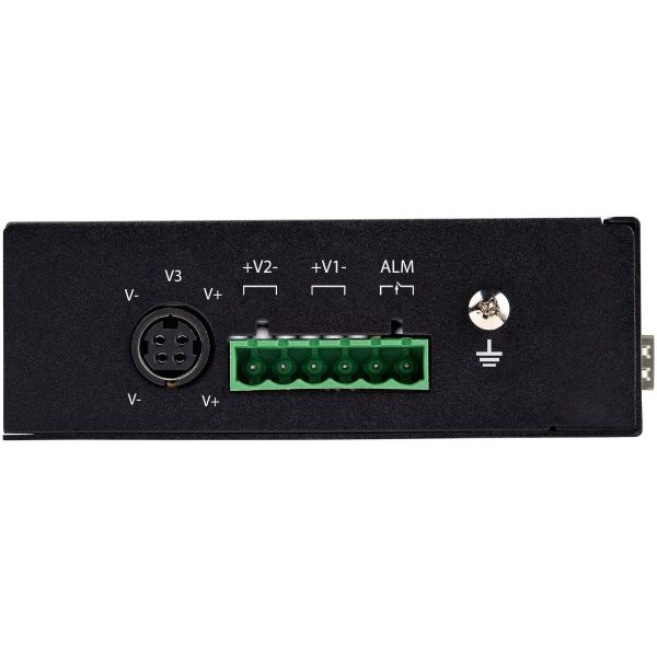 StarTech.com Industrial 6 Port Gigabit Ethernet Switch 4 PoE RJ45 +2 SFP Slots 30W PoE+ 48VDC 10/100/1000 Power Over Ethernet LAN Switch -40C to 75C met DIN Connector/Monteerbaar (IES1G52UPDIN) StarTech.com Industrial 6 Port Gigabit Ethernet Switch 4 PoE RJ45 +2 SFP Slots 30W PoE+ 48VDC 10/100/1000 Power Over Ethernet LAN Switch -40C to 75C met DIN Connector/Monteerbaar (IES1G52UPDIN)