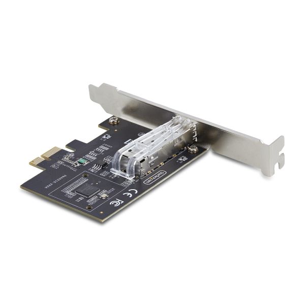 StarTech.com 1-Port GbE SFP Netwerkkaart, PCIe 2.1 x1, Intel I210-IS, 1GbE Controller, 1000BASE Koper/Glasvezel, Single-Port Gigabit Ethernet NIC, Desktop/Server Backplanes, Windows en Linux Compatibel (P011GI-NETWORK-CARD)