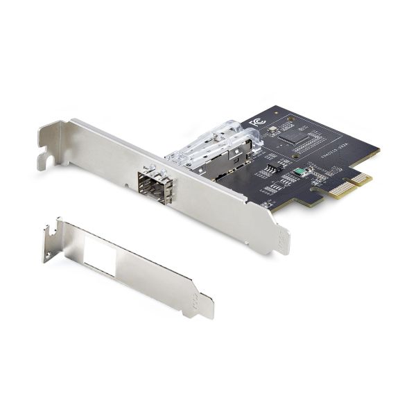 StarTech.com 1-Port GbE SFP Netwerkkaart, PCIe 2.1 x1, Intel I210-IS, 1GbE Controller, 1000BASE Koper/Glasvezel, Single-Port Gigabit Ethernet NIC, Desktop/Server Backplanes, Windows en Linux Compatibel (P011GI-NETWORK-CARD)