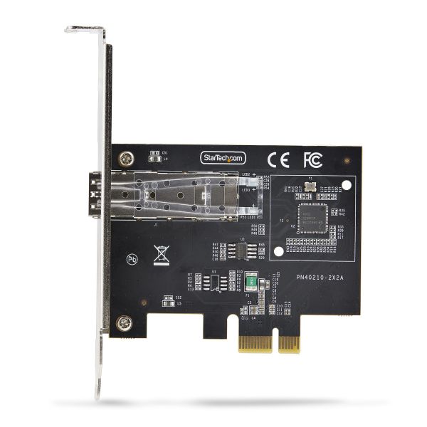 StarTech.com 1-Port GbE SFP Netwerkkaart, PCIe 2.1 x1, Intel I210-IS, 1GbE Controller, 1000BASE Koper/Glasvezel, Single-Port Gigabit Ethernet NIC, Desktop/Server Backplanes, Windows en Linux Compatibel (P011GI-NETWORK-CARD)