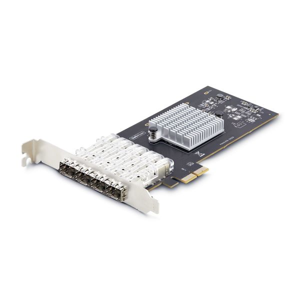 StarTech.com 4-Port GbE SFP Netwerkkaart, PCIe 2.0 x2 (x4, x8, x16 Compatibel), Intel I350-AM4 4x 1GbE Controller, 1000BASE Koper/Glasvezel, Desktop/Server Quad-Port Gigabit Ethernet NIC - Windows & Linux (P041GI-NETWORK-CARD)