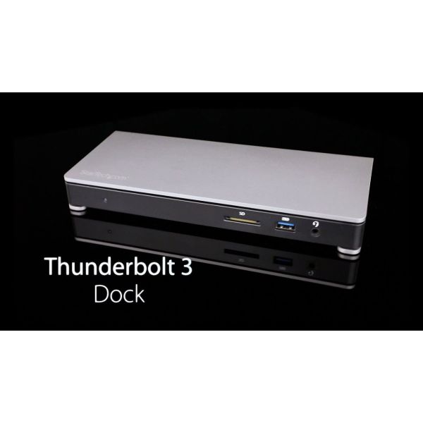 StarTech.com Thunderbolt 3 Dock - Dual Monitor 4K 60Hz TB3 Laptop Docking Station met DisplayPort - 85W Power Delivery Charging - 6-Port USB 3.0 Hub, SD 4.0, GbE, Audio - Windows & Mac (TB3DOCK2DPPU)